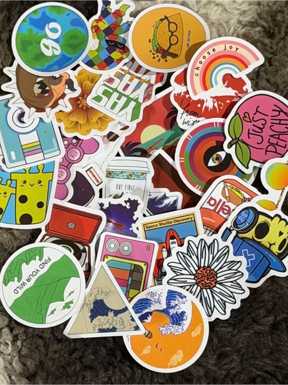 25 pack Aesthetic Vinyl Sticker Bundle - Vibrant Waterproof Decal